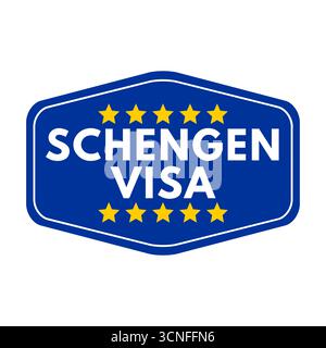 Symbol für das Schengen-Visum Stockfoto