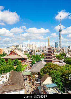 Landschaft des Sensoji-Tempels in Tokio, Japan Stockfoto