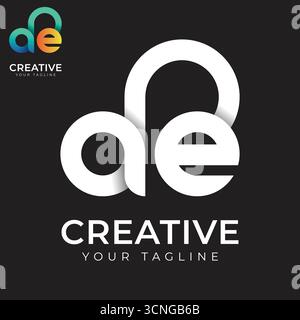 Letter AE-Logo-Designvorlage Stock Vektor