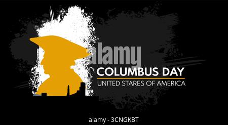 Happy Columbus Day Banner - Vektor-Illustration Stock Vektor