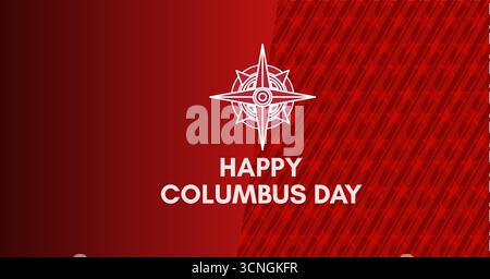 Happy Columbus Day Banner - Vektor-Illustration Stock Vektor