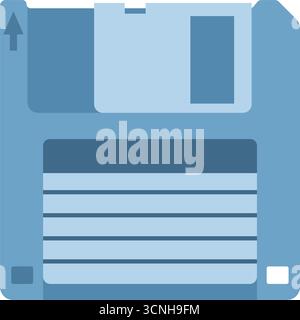 Diskette, Datenspeicherung - Vektorsymbol Stock Vektor