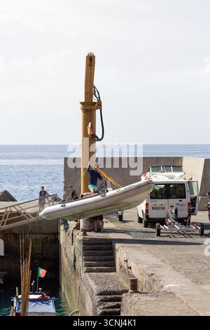 Riviera Brava Harbour, Madeira Island, Portugal, Nordatlantik Stockfoto