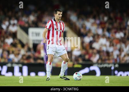 Dani Vivian vom Athletic Club während des spanischen Meisterschaftsspiels LaLiga zwischen Valencia CF und Athletic Club am 20. September 2025 im Estadio Mestalla in Valencia, Spanien Stockfoto