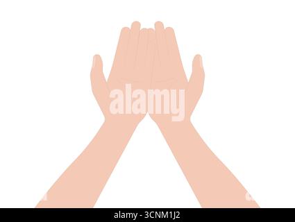 Geste einer leeren Hand, die etwas hält. Vektorabbildung. Stock Vektor