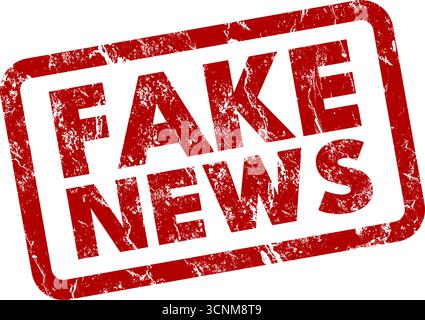 Fake News Grunge Gummistempel - Vektor-Illustration Stock Vektor