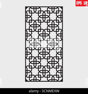 Design, Jali Design für Grafik und Sperrholz, Trennwand, CNC Router Design Schaumblech, Acryl- und CNC-Maschinenschneiden, EPS-Datei. Vektor Stock Vektor