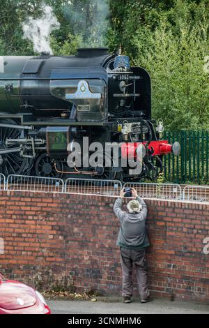 Die Tornado-Lokomotive in Darlington, County Durham, Großbritannien. 16.9,2025. Foto: Stuart Boulton/Alamy Stockfoto