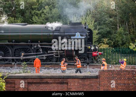 Die Tornado-Lokomotive in Darlington, County Durham, Großbritannien. 16.9,2025. Foto: Stuart Boulton/Alamy Stockfoto