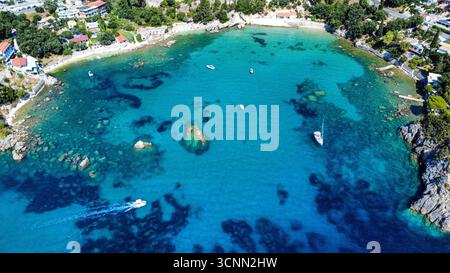 Spiros Beach Paleokastritsa, Korfu, Griechenland Stockfoto