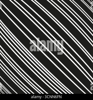 Diagonales Linienmuster. Einfacher schwarzer Hintergrund. Gerade Vektorstreifen. Abstrakte, minimalistische Textur. EPS 10. Stock Vektor