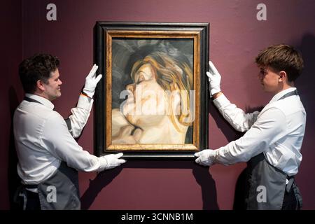 EMBARGOED BIS 0001 DIENSTAG, 23. SEPTEMBER 1961–71, von Lucian Freud, ausgestellt in Christie's Auktionshaus im Zentrum von London, vor ihrem '20th/21st Century: London Evening Sale', das drei große Werke Freuds umfassen wird. Bilddatum: Montag, 22. September 2025. Stockfoto