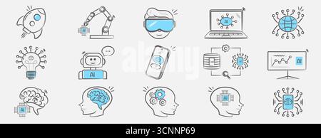 Microchip icons in Thin line black color. flat simple vector symbols illustration. Stock Vektor