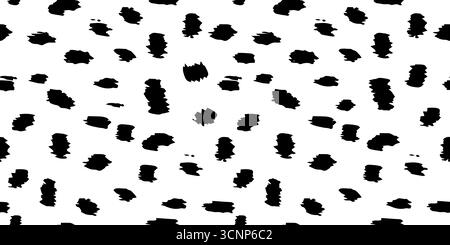 Nahtloser Punkthintergrund. Diese Illustration zeigt ein abstraktes Muster aus Punkten und verschiedenen Formen auf weißem Hintergrund. Das verspielte Design verleiht einen besonderen Touch Stock Vektor