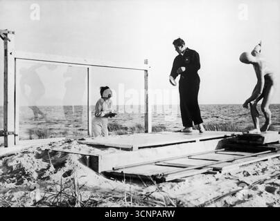 Der berühmte deutsche Regisseur Leni Riefenstahl während der Dreharbeiten von „Olympia“ 1936 Stockfoto