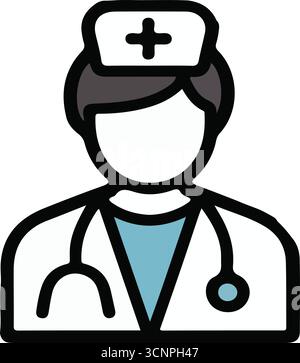 Illustrationen zum Symbol „Arzt“ Stock Vektor