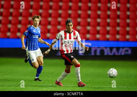 Eindhoven, Niederlande. September 2025. EINDHOVEN, 22.09.2025, PSV Campus de Herdgang, Saison 2025/2026, niederländischer Keuken Kampioen Divisie Football, Spiel zwischen Jong PSV und den Bosch, Foto zeigt Jong PSV Spieler Tay Abed Credit: Pro Shots/Alamy Live News Stockfoto