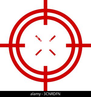 Symbol für Zielkontur des Fadenkreuzes Stock Vektor