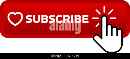 Schaltfläche "Abonnieren" - Vektorsymbol Stock Vektor