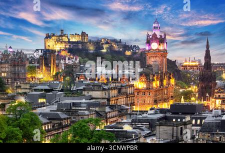 Schottland - Edinburgh Panorama von Calton Hill, UK Stockfoto