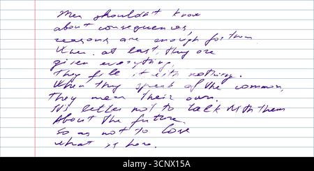 Gekritzelte antike Essayseite Hand geschrieben in Kursivstift und Tinte dekorative Unsinn Handschrift völlig unlesbar fließender Vintage Skript Hintergrund Stock Vektor