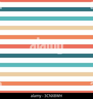 Farbenfrohe Streifen nahtloses Vektordesign Stock Vektor