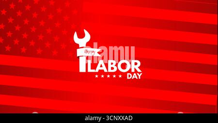 : Happy Labor Day Banner - Vektor Illustration Stock Vektor