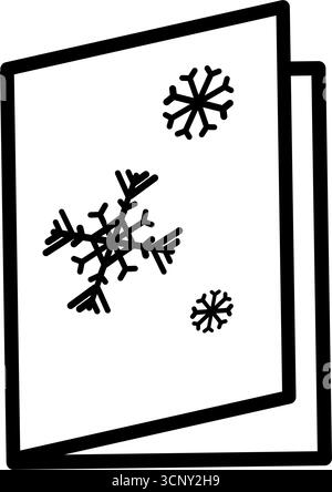 Weihnachtsgrußkarte mit Schneeflocken-Symbol Stock Vektor