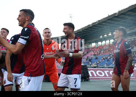 Letzte Freude (Bologna) während des Italienischen Meisterschaftsspiels zwischen Bologna 2-1 Genua im Renato Dallara Stadion am 20. September 2025 in Bologna, Italien. Stockfoto