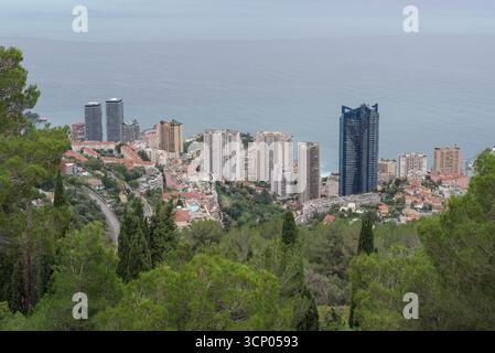Fürstentum Monaco erhöhte Aussicht Stockfoto