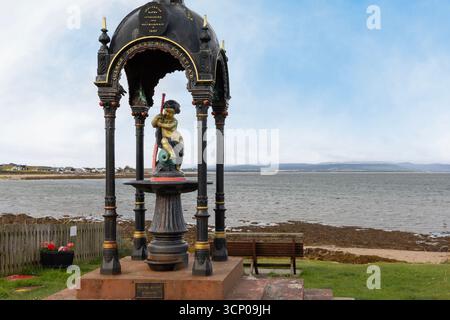 Das malerische Küstendorf Portmahomack, das auf der beschaulichen Halbinsel Tarbat in Easter Ross liegt. Stockfoto