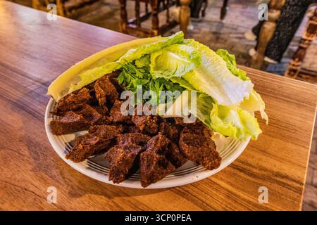 CIG Kofte (rohes Hackfleisch), Spezialität aus Sanliurfa, Truthahn Stockfoto