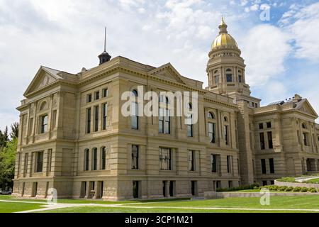 Cheyenne, Wyoming, USA - 2. Juni 2025: Außenansicht des Kapitols von Wyoming in der Stadt Cheyenne. Stockfoto