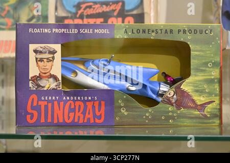 Spielzeug Stingray U-Boot Spielzeug aus der Gerry Anderson TV-Serie im Museum of Brands Stockfoto