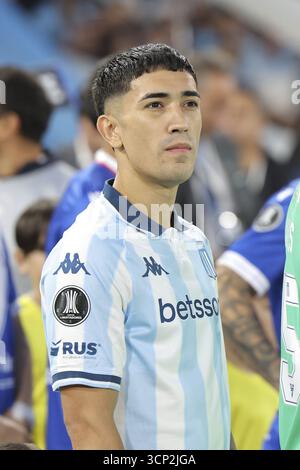 Buenos Aires, Argentinien. September 2025. BUENOS AIRES, ARGENTINIEN - 23. SEPTEMBER: Juan Nardoni vom Racing Club vor dem CONMEBOL Copa Libertadores Spiel 2025 zwischen Racing Club und Velez Sarsfield im Estadio Presidente Perón am 23. September 2025 in Buenos Aires, Argentinien. (Foto von Marco Buenavista/Sports Press Photo) Credit: SPP Sport Press Photo. /Alamy Live News Stockfoto