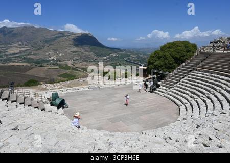 Europa Süditalien Provinz Trapani Antike Stadt Segesta (Teil 1) Stockfoto