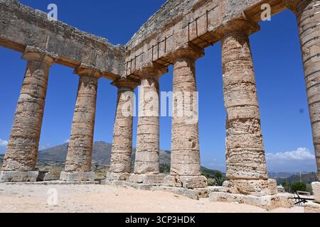 Europa Süditalien Provinz Trapani Antike Stadt Segesta (Teil 2) Stockfoto