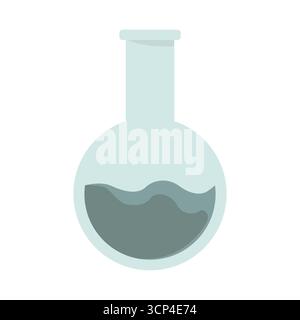 Symbol für Laborkolben. Symbol für chemische Experimente. Illustration der wissenschaftlichen Werkzeuge. Vektorteströhrchen. EPS 10. Stock Vektor