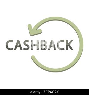 Symbol „Geld zurückzahlen“. Symbol für Finanztransaktionen. Abbildung: Rücksendezahlung. Vektor-Rückerstattungsschild. Stock Vektor