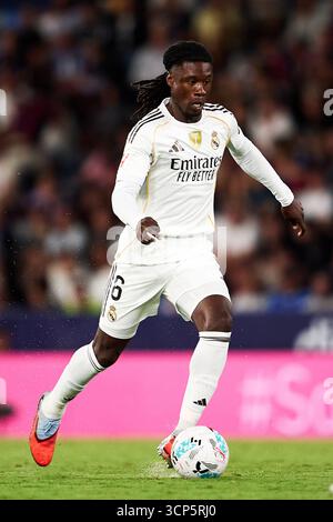 VALENCIA, SPANIEN - 23. SEPTEMBER: Eduardo Camavinga von Real Madrid während des LaLiga EA Sports Matches zwischen Levante UD und Real Madrid CF in Ciutat de Valencia am 23. September 2025 in Valencia. (Foto von QSP) Stockfoto