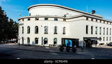 Svenska Teatern, das schwedische Theater in Helsinki, Finnland, historische nationale Bühne für schwedischsprachiges Drama, am Ende von Esplanadi. Stockfoto