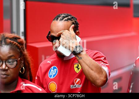 Bahrain GP, Sakhir, F1 2025 am 01.01.2021 – Formel-1-Fahrer Lewis Hamilton für Ferrari – Credit muss gelesen werden: Marco Talluto Stockfoto