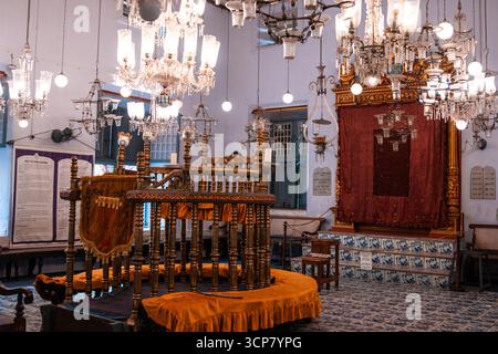 Kochi, Kerala Indien - 4. Juni 2025 mattancherry jüdische Paradesi-Synagoge Stockfoto