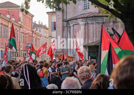 Manifestazione pro-Palestina Modena 24 settembre 2025, Italien Stockfoto
