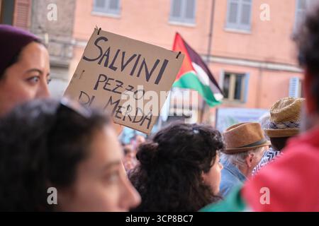 Manifestazione pro-Palestina Modena 24 settembre 2025, Italien Stockfoto