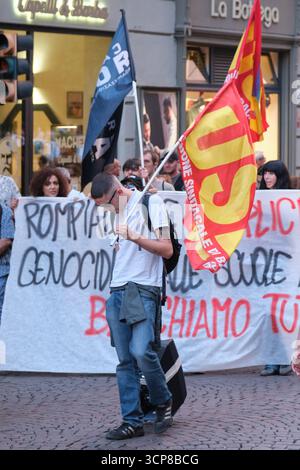 Manifestazione pro-Palestina Modena 24 settembre 2025, Italien Stockfoto