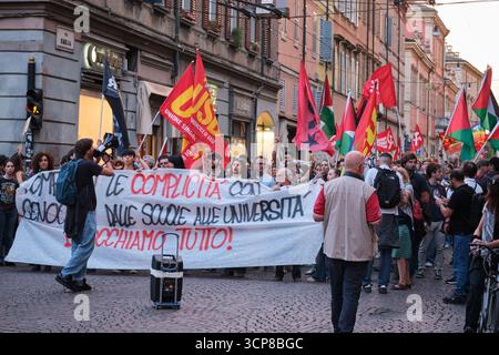 Manifestazione pro-Palestina Modena 24 settembre 2025, Italien Stockfoto