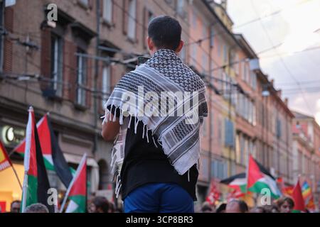 Manifestazione pro-Palestina Modena 24 settembre 2025, Italien Stockfoto