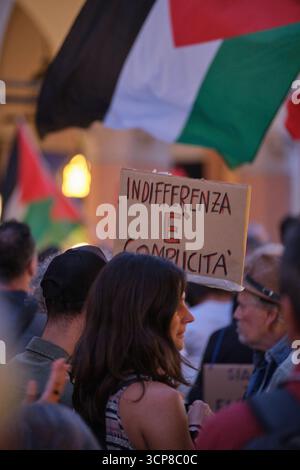 Manifestazione pro-Palestina Modena 24 settembre 2025, Italien Stockfoto