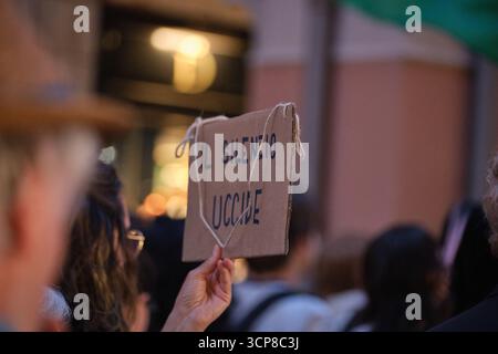 Manifestazione pro-Palestina Modena 24 settembre 2025, Italien Stockfoto